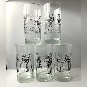 5‎ Vintage Libbey Kodak Glasses 100th Anniversary Water Glass Tumblers